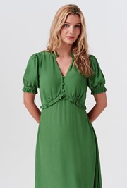 Jolene V-Neck Crepe Midi Dress