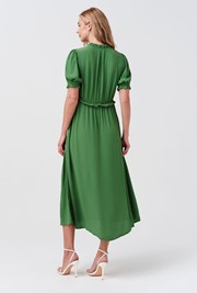 Jolene V-Neck Crepe Midi Dress