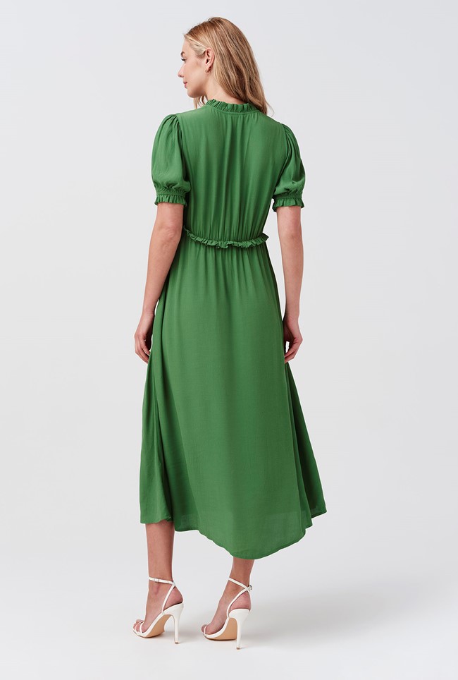 Jolene V-Neck Crepe Midi Dress
