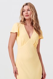 Corinne Frill Crepe Dress
