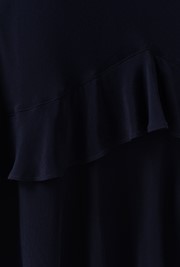 Corinne Frill Crepe Dress