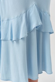 Corinne Frill Crepe Dress