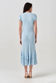 Corinne Frill Crepe Dress
