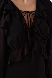 Naomi Long Sleeve Frill Midi Dress