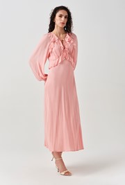 Naomi Long Sleeve Frill Midi Dress