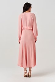 Naomi Long Sleeve Frill Midi Dress