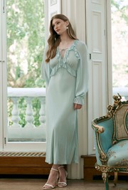 Naomi Long Sleeve Frill Midi Dress
