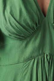 Rosalie Angel Sleeve Crepe Midi Dress