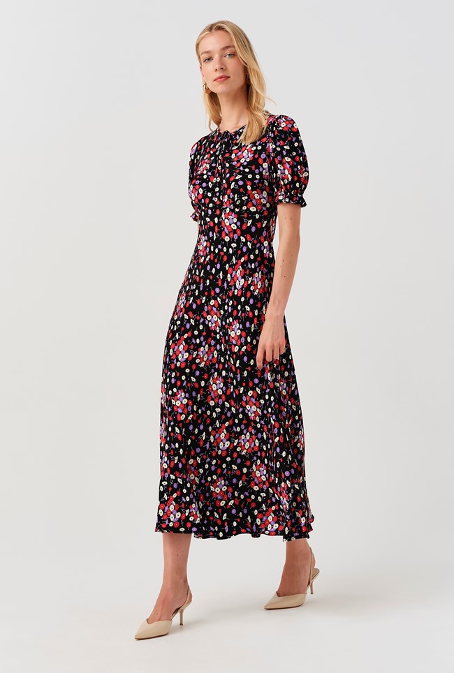 Clarissa Floral Crepe Dress
