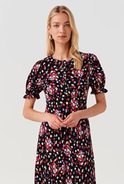Clarissa Floral Crepe Dress