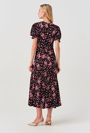 Clarissa Floral Crepe Dress