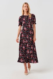 Clarissa Floral Crepe Dress