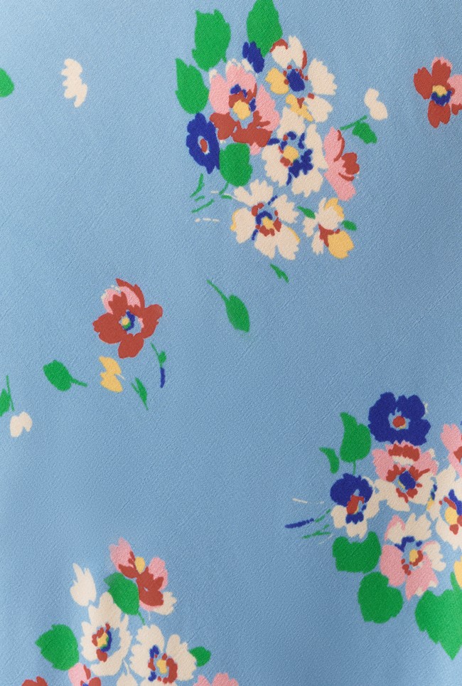 Dorothy Floral Bow Crepe Midi Dress