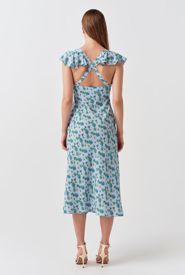 Maya Floral Crepe Midi Dress