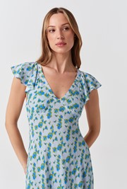 Maya Floral Crepe Midi Dress