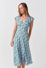 Maya Floral Crepe Midi Dress
