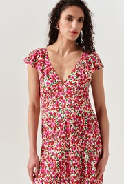 Maya Floral Crepe Midi Dress