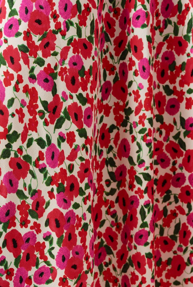 Maya Floral Crepe Midi Dress