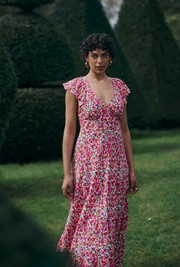 Maya Floral Crepe Midi Dress