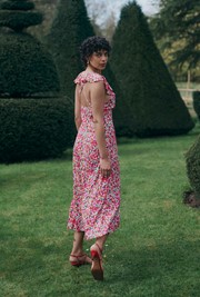 Maya Floral Crepe Midi Dress