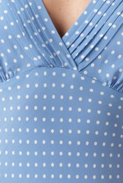 Elise Spot Pintuck Crepe Midi Dress