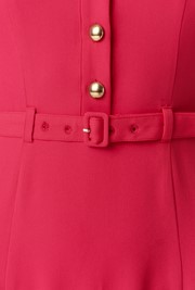 Amanda Collared Crepe Midi Dress