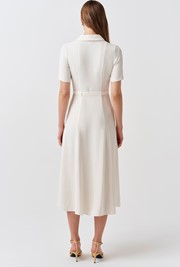 Amanda Collared Crepe Midi Dress