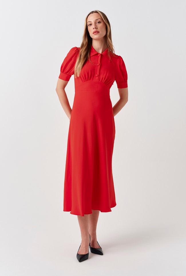 Wilma Collared Midi Dress