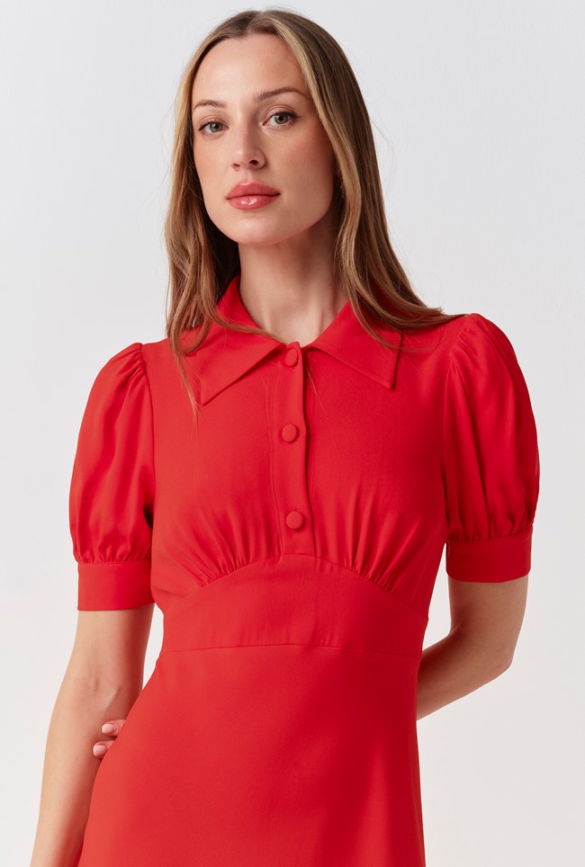 Wilma Collared Midi Dress