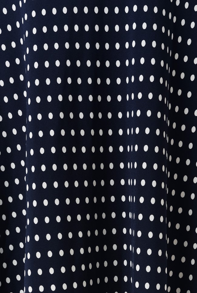 Wilma Polka Dot Collared Midi Dress