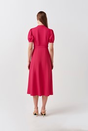 Francis Pintuck Crepe Midi Dress