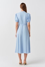 Francis Pintuck Crepe Midi Dress