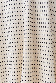 Mia Polka Dot Crepe V Neck Midi Dress