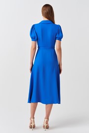 Phoebe Crepe Collared Button Down Dress