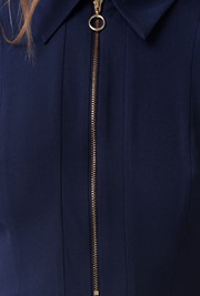 Haisley Collared Zip Front Midi Dress