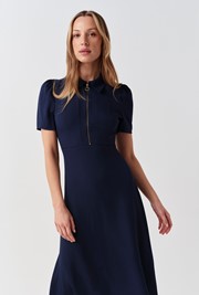 Haisley Collared Zip Front Midi Dress