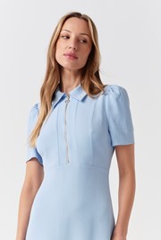 Haisley Collared Zip Front Midi Dress
