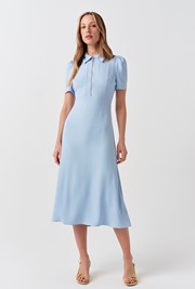 Haisley Collared Zip Front Midi Dress