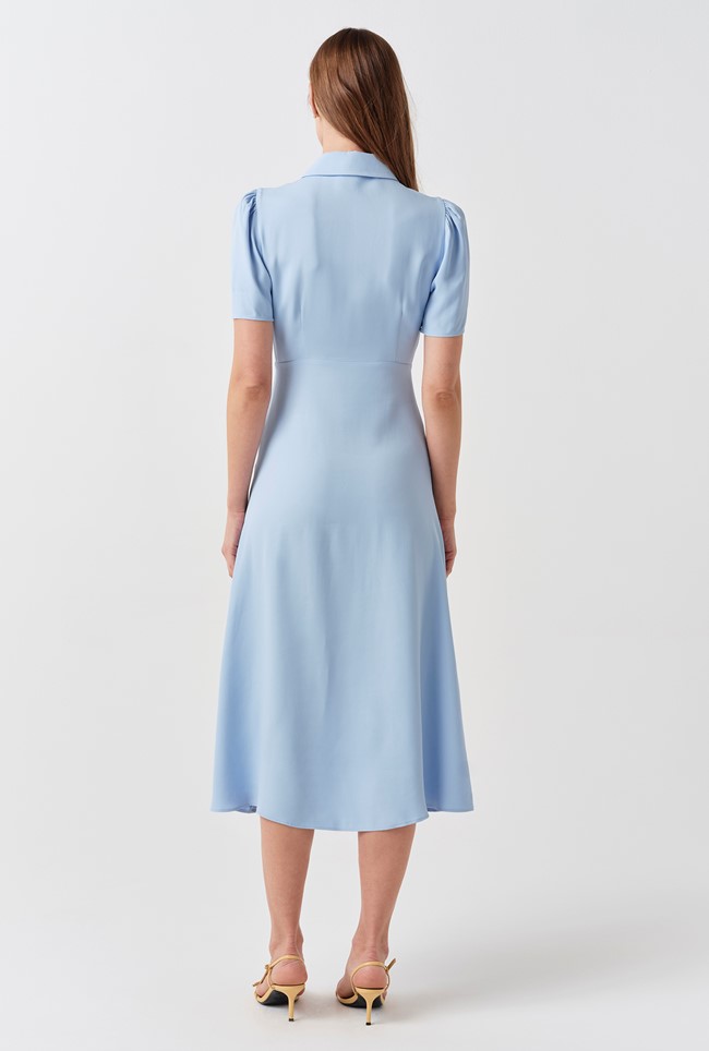 Haisley Collared Zip Front Midi Dress