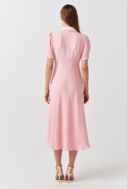Elodie Contrast Collar Midi Dress