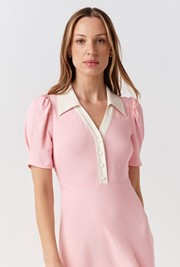 Elodie Contrast Collar Midi Dress