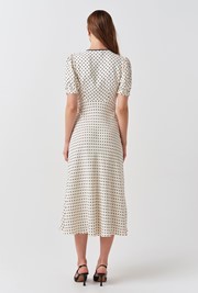Maryam Polka Dot Crepe Midi Dress