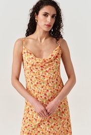 Stacy Cowl Neck Crepe Midi Dress