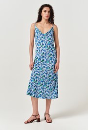 Stacy Cowl Neck Crepe Midi Dress