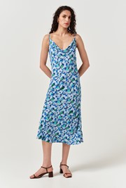 Stacy Cowl Neck Crepe Midi Dress