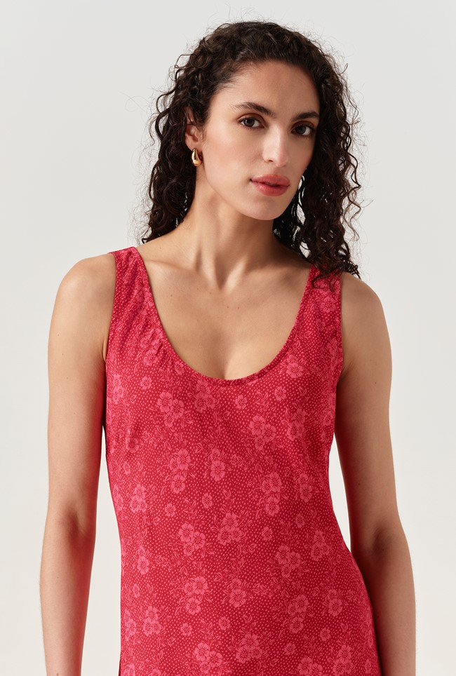 Paloma Floral Crepe Midi Slip Dress