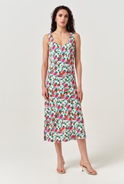 Paloma Floral Crepe Midi Slip Dress