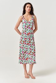 Paloma Floral Crepe Midi Slip Dress