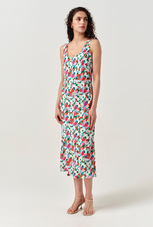 Paloma Floral Crepe Midi Slip Dress