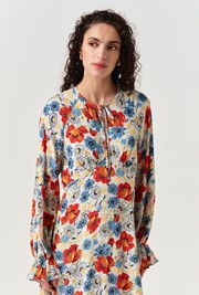 Georgie Tie Neck Crepe Midi Dress